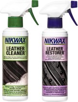 Nikwax Twin Leather Cleaner 300ml & Leather Restorer 300ml - 2-Pack