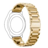 22mm roestvrijstalen horlogeband met drie platte gesp voor Huawei Watch GT2 Pro / Amazfit GTR 2 (goud)