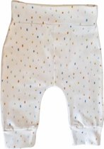 Newborn Baggy Broekje handmade  kraamcadeau Unisex maat 62 gekleurde drops