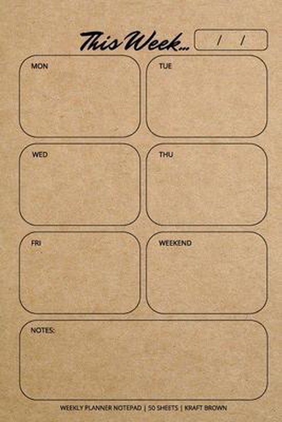Weekly Planner Notepad - cover