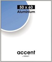 Accent mat zilver 50x60