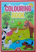 Kleurboek +/- 72 Kleurplaten "Op de kinderboerderij"