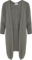 Cassis - Female - Lange cardigan met lurex  - Kaki