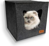 Salect Kattenmand van vilt met anti-slip bodem kattenbox geschikt voor Ikea plank Kallax en Expedit met uitneembare kussens kattenhuis vilten mand voor katten en kleine honden katt