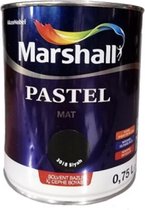 Marshall Pastel Binnen MuurLak Mat Zwart - Solvent/Waterbasis 0.75L