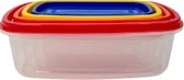 Boîte de produits frais - Boîtes de rangement - Conteneur de produits frais - Multicolore - Set de 4