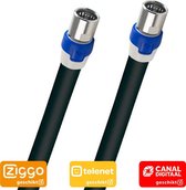 Hirschmann - Koka-799 Modem / Satelliet  Coaxkabel - QFC 5 (F-connector) - QFC 5 (F-connector) - 25m - Zwart - Geschikt voor Satelliet & Ziggo Modem/Versterker