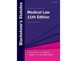Blackstone's Statute Series- Blackstone's Statutes on Medical Law