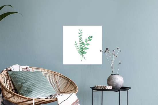 Stickers muraux - Aquarelle - Vert - Wit - 30x30 cm - Feuille adhésive