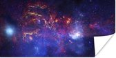 Poster Galaxy - Sterren - Rood - 150x75 cm