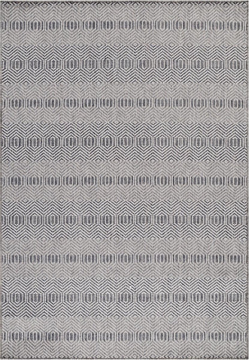 Buitenkleed met patronen Aruba - grijs 4903 - 200x290 cm