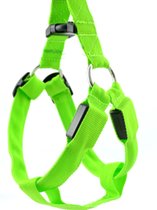 Hondentuigje met Led verlichting - Maat S - Small - Verstelbaar - Hondentuig - Hondenharnas - Lichtgevende hondentuigje - Harness - Anti trek - No Pull harnas - Hondenhalsband met