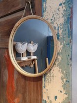 Bamboe spiegel - ø 45cm - Bij Mies - Bali handgemaakt