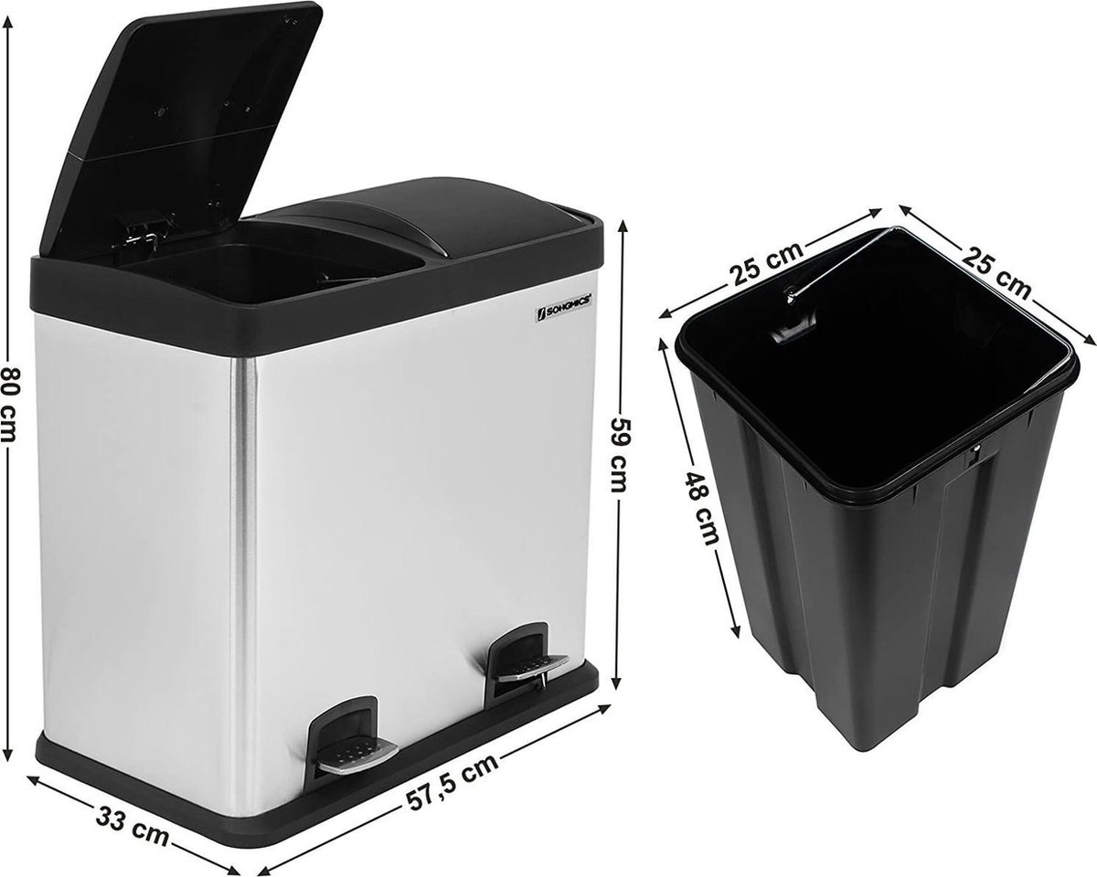 Songmics - Plastic - Keuken - Vuilnisbak kopen? | Korting tot 68