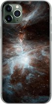 iPhone 11 Pro Max hoesje - Galaxy - Planeet - Sterren - Siliconen Telefoonhoesje