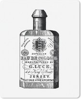 Muismat Groot - Vintage - Parfum - Fles - 30x40 cm - Mousepad - Muismat