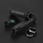 Rockbros - handvatten - Aluminum klemmen - 22.2mm - Inclusief 2 stuurdoppen - Zwart