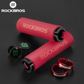 Rockbros - handvatten - Aluminum klemmen - 22.2mm - Inclusief 2 stuurdoppen - Rood