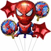 Spiderman folieballonset 5  stuks Verjaardag - Kinderfeestje - Versiering - Decoratie