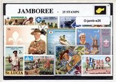 Jamboree – Luxe postzegel pakket (A6 formaat) : collectie van 25 verschillende postzegels van jamboree – kan als ansichtkaart in een A6 envelop - authentiek cadeau - kado - geschen