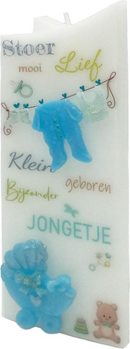 Geboortekaars Zoon Kraamcadeau Jongen, Baby cadeau jongen, Felicitatie Kaars  Welkom Lieve Jongen