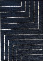 The Rug Republic Hand Woven BASKIN Charcoal/Natural 8 x 10 ft CARPET