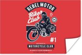 Poster Motorfiets - Man - Retro - Quote - 60x40 cm - Vaderdag cadeau - Geschenk - Cadeautje voor hem - Tip - Mannen