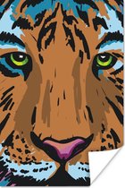 Affiche Tigre - Peinture - Yeux - 80x120 cm