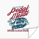 Affiche Bicycle Pedals - Retro - Citation - 30x30 cm