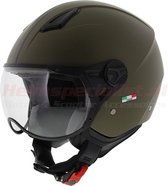 Vito Moda jethelm - Scooterhelm Brommerhelm Motorhelm - mat groen M