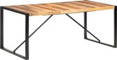 Eettafel massief hout met sheesham-afwerking 180x90x75 cm