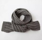 Warme kleine gebreide sjaal / shawl voor meisje - jongen Baby | Grijs – Antraciet - Donkergrijs | Herfst / Winter | Kindersjaal - sjawl - kids - kinderen | Kindersjaal - sjawl | Pe