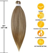 Purfect Hair – 4xProfessionele Pre-Stretched Braiding Hair – 66cm – 27 Blond/Bruin Nep Haar Extensions – Stijl Haar om te Vlechten