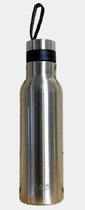 Piu Forty +PLANET Termo Steel bottle 750ml double wall vacuum 18/8, rubber finish – col. SILVER  -24hours COLD 24 hours HOT