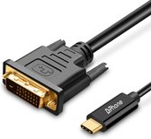 DrPhone UCD USB C naar DVI kabel [Thunderbolt 3] 4K 30HZ - Geschikt voor o.a MacBook Pro 2019/2018/2017/Surface Book 2, Dell XPS 13/15, S20 +/P40 en meer – 1.8M