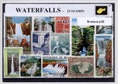 Watervallen – Luxe postzegel pakket (A6 formaat) : collectie van 25 verschillende postzegels van watervallen – kan als ansichtkaart in een A6 envelop - authentiek cadeau - kado - g
