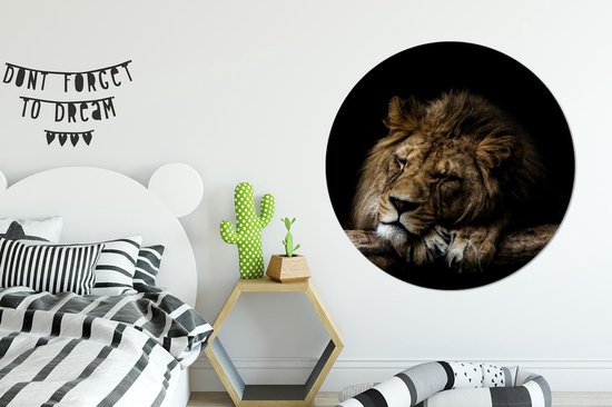 WallCircle - Tableau - Arbre Lion - Multicolore - 140 X 140 Cm