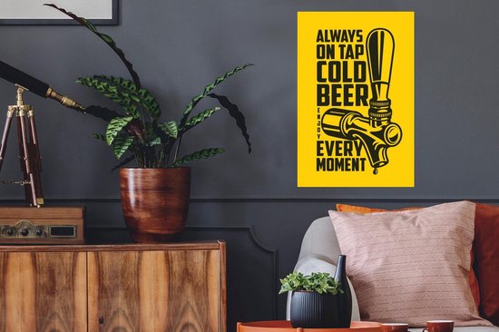 Stickers Stickers muraux - Bières - Vintage - Robinet - 40x60 cm - Film adhésif