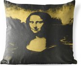 Buitenkussen - Mona Lisa - Leonardo da Vinci - Kunst - 45x45 cm - Weerbestendig
