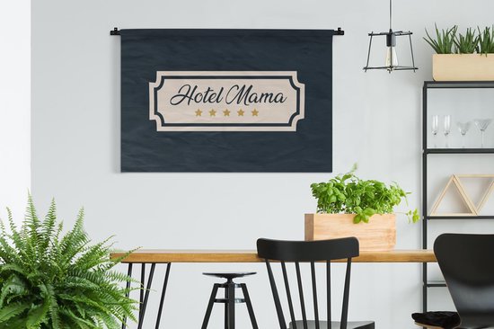 Tapisserie - Tapisserie - Hotel mama - Citations - Dictons - Maman - 120x80 cm - Tapisserie