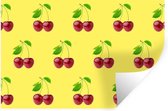 Muurstickers - Sticker Folie - Kersen - Rood - Patroon - 60x40 cm - Plakfolie - Muurstickers Kinderkamer - Zelfklevend Behang - Zelfklevend behangpapier - Stickerfolie