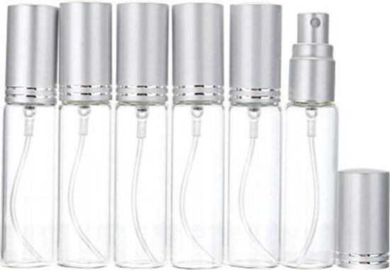 Sprayflesjes 10ml Helder 10st - Glas - Navulbaar - Doorzichtige Spray Flesjes Leeg