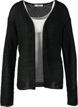 Vila joy zwart vestje met glitterdraad - valt kleiner - Maat M