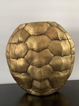 Light &Living TURTLE Vase M - 40cm - Antiek Goud - Schildpad - Decoratie Vaas - Woondecoratie Schild - Gold - Dieren Vazen