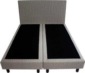 Bedworld Boxspring 180x200 - Geveerd - Velours - Grijs (ML85)