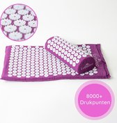 Lubadoo Energie Mat - Spijkermat - Acupressuur - Met Kussen - Original - Suki - Paars