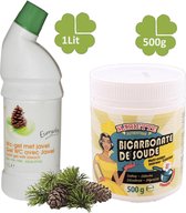 Natrium Bicarbonaat 500g | Toiletreiniger met Eucalyptus – Gel WC met Javel 1Lit.