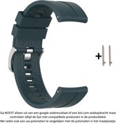 Siliconen Smartwatch Bandje - 22 mm - Groen/Blauw