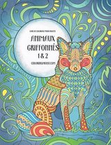 Livre de coloriage pour adultes Animaux griffonnes 1 & 2