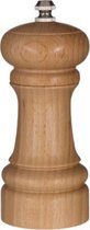 Pepermolen/zoutmolen hout beige 14 cm - Pepermaler/zoutmaler - Kruiden en specerijen vermalers